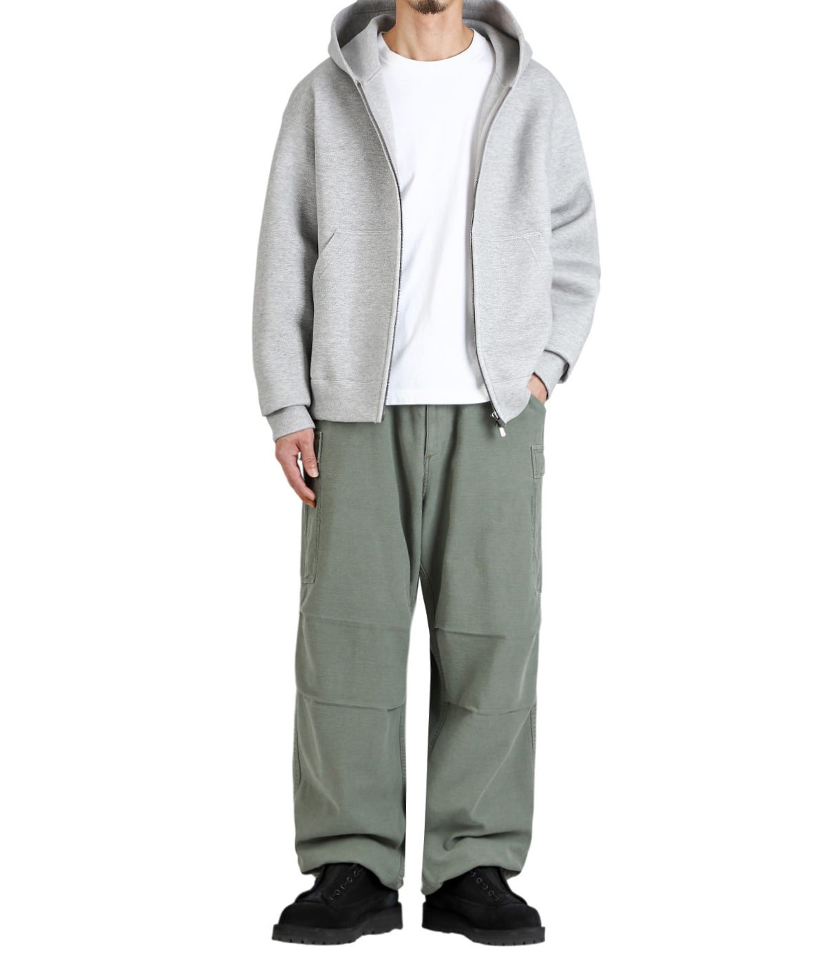 CARDBOARD KNIT ZIP PARKA | GOLD(ゴールド) / トップス パーカー