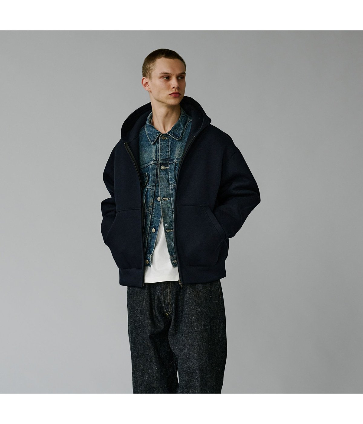 CARDBOARD KNIT ZIP PARKA | GOLD(ゴールド) / トップス パーカー