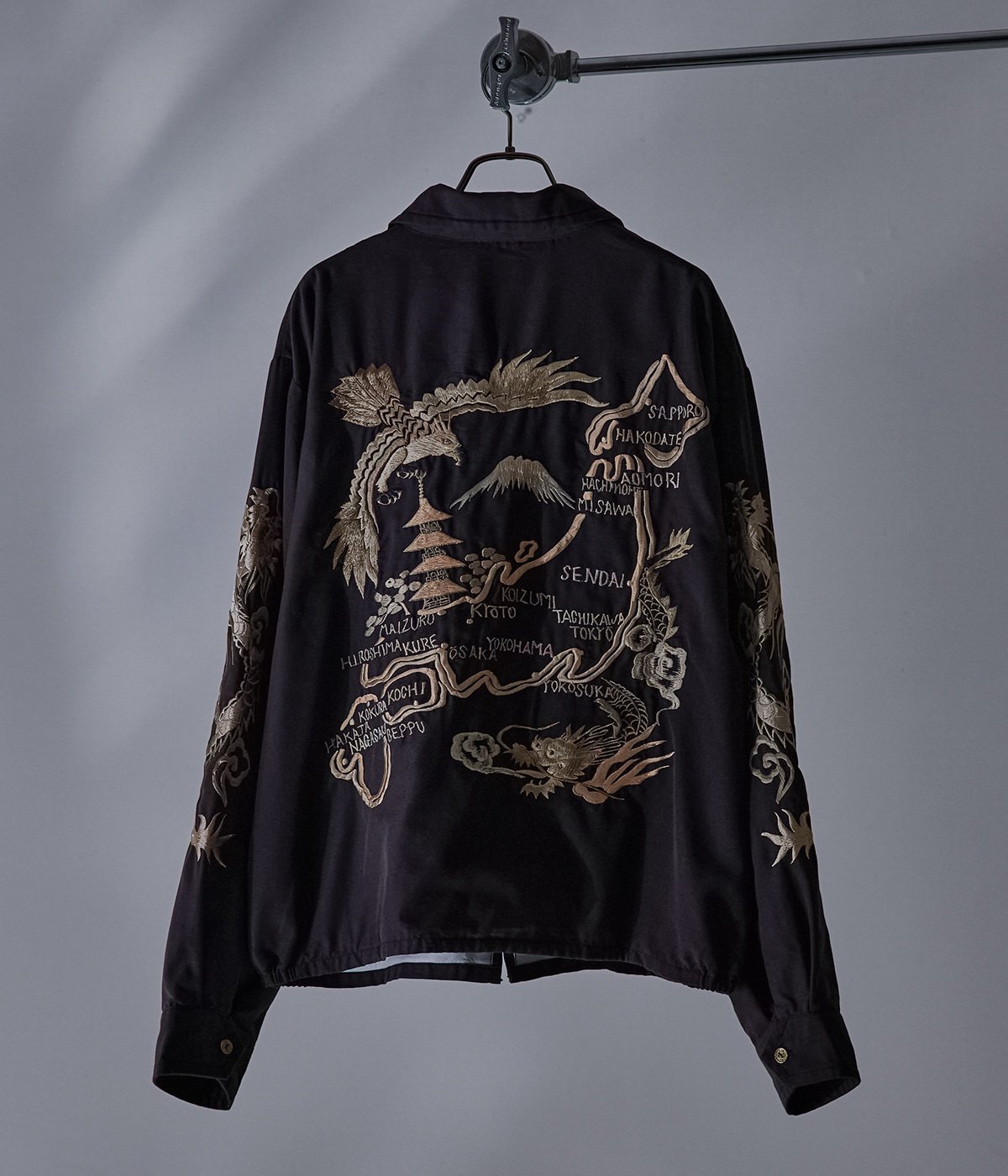 別注 SOUVENIR JACKET \"The gold\" Japanese Repro Souvenir Jacket, Reversible, Gold Pherrow and Hot