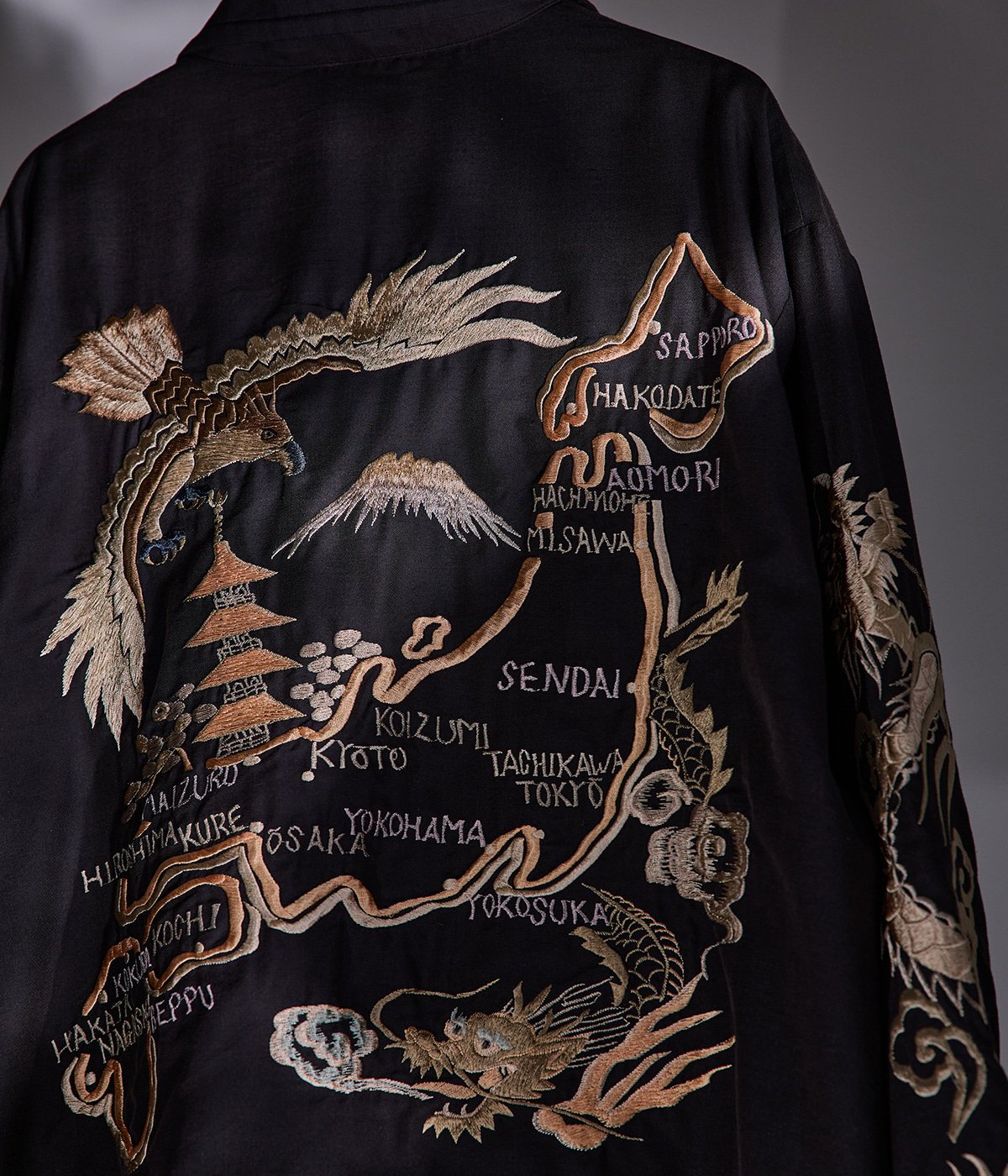別注 SOUVENIR JACKET AGED MODEL JAPAN MAP | GOLD(ゴールド