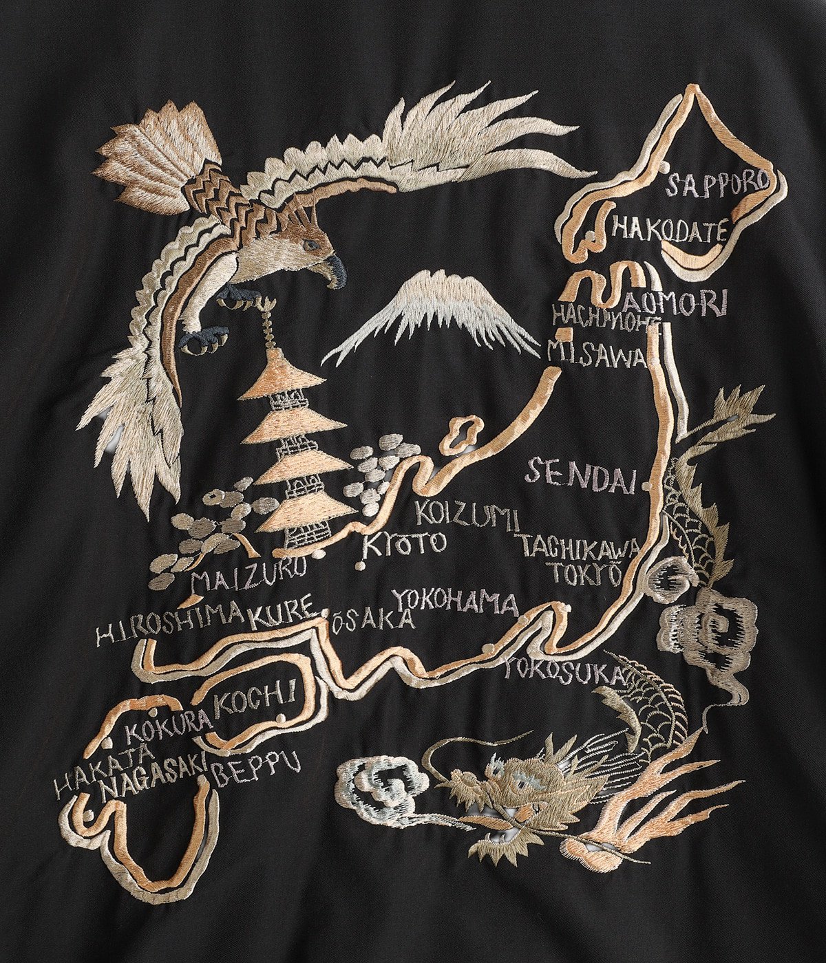 別注 SOUVENIR JACKET AGED MODEL JAPAN MAP | GOLD(ゴールド