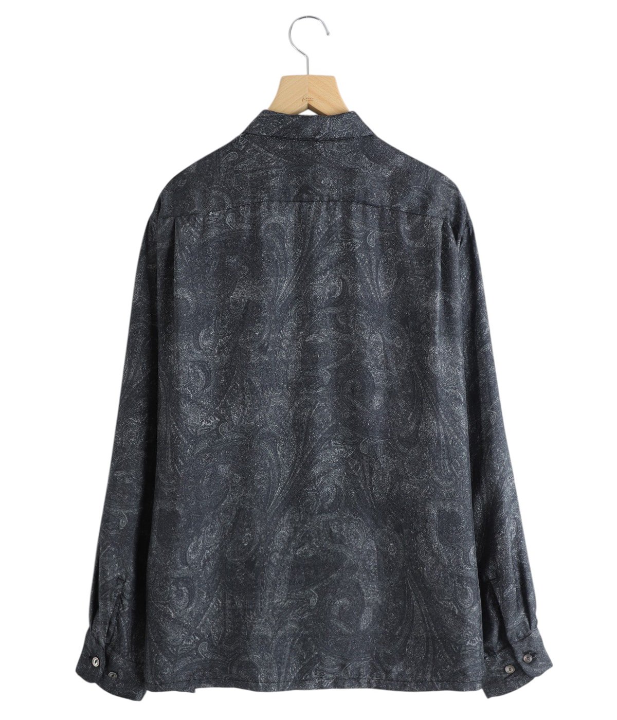 PAISLEY PATTERN SILK TWILL OPEN SHIRT | GOLD(ゴールド) / トップス