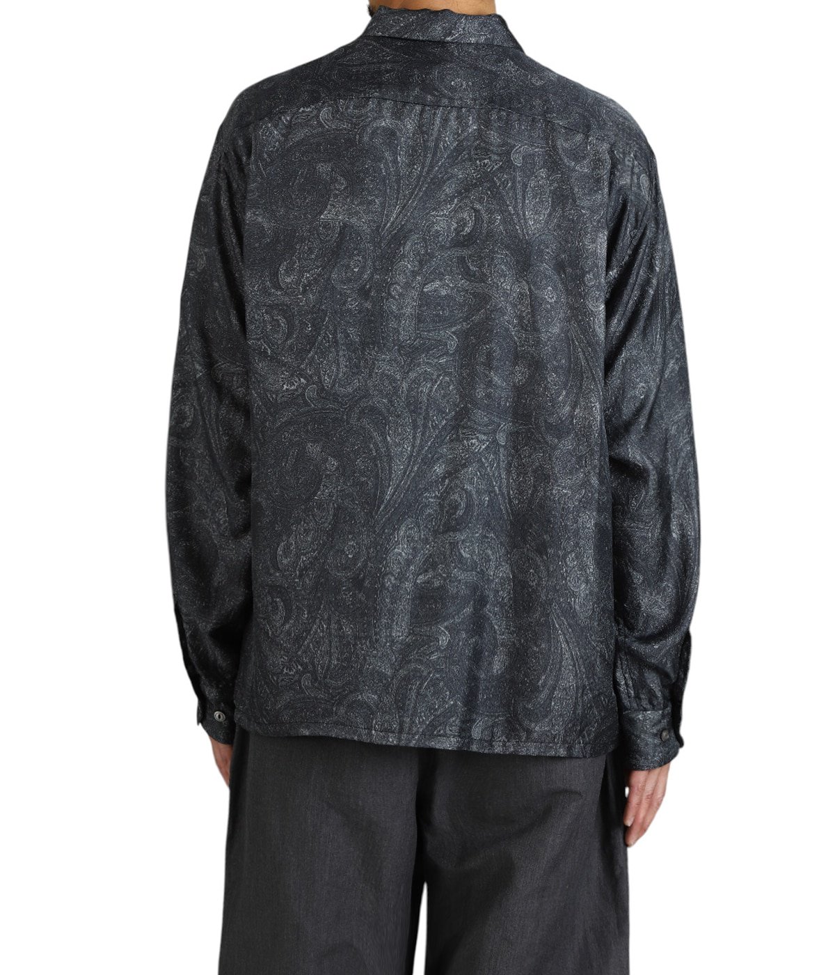 PAISLEY PATTERN SILK TWILL OPEN SHIRT | GOLD(ゴールド) / トップス