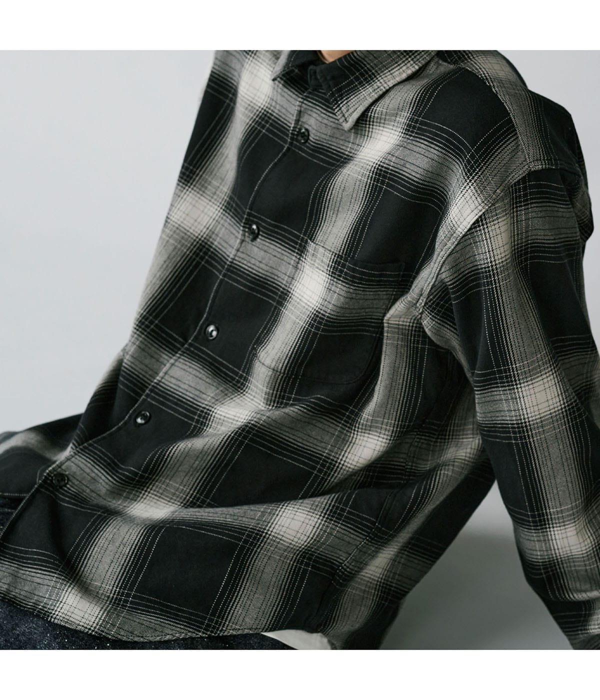 SUVIN COTTON NEL CHECK REGULAR COLLAR SHIRT | GOLD(ゴールド
