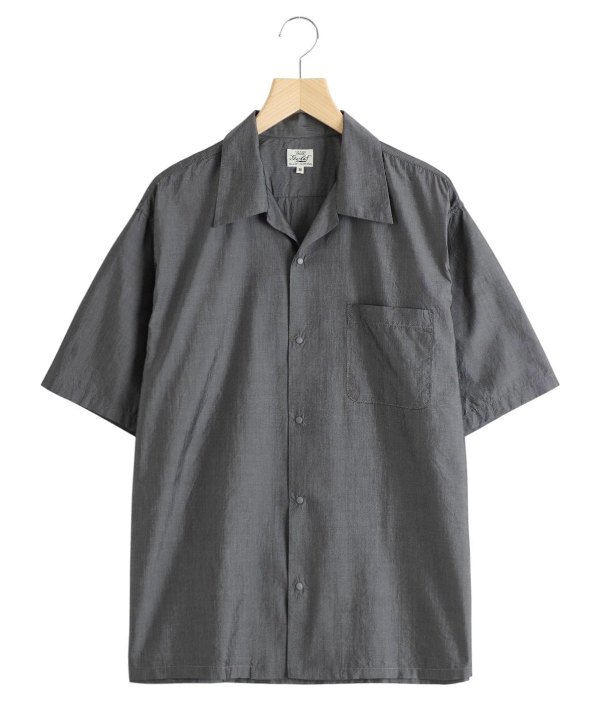 COTTON / SILK CHAMBRAY SNAP SHIRT | GOLD(ゴールド) / トップス 半袖