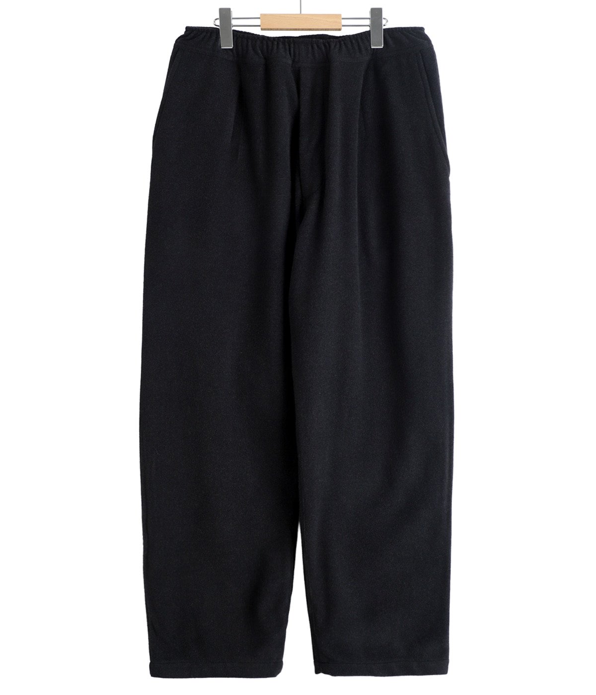 Super 160s WOOL HERRINGBONE MOSSER 1TUCK EASY PANTS | GOLD