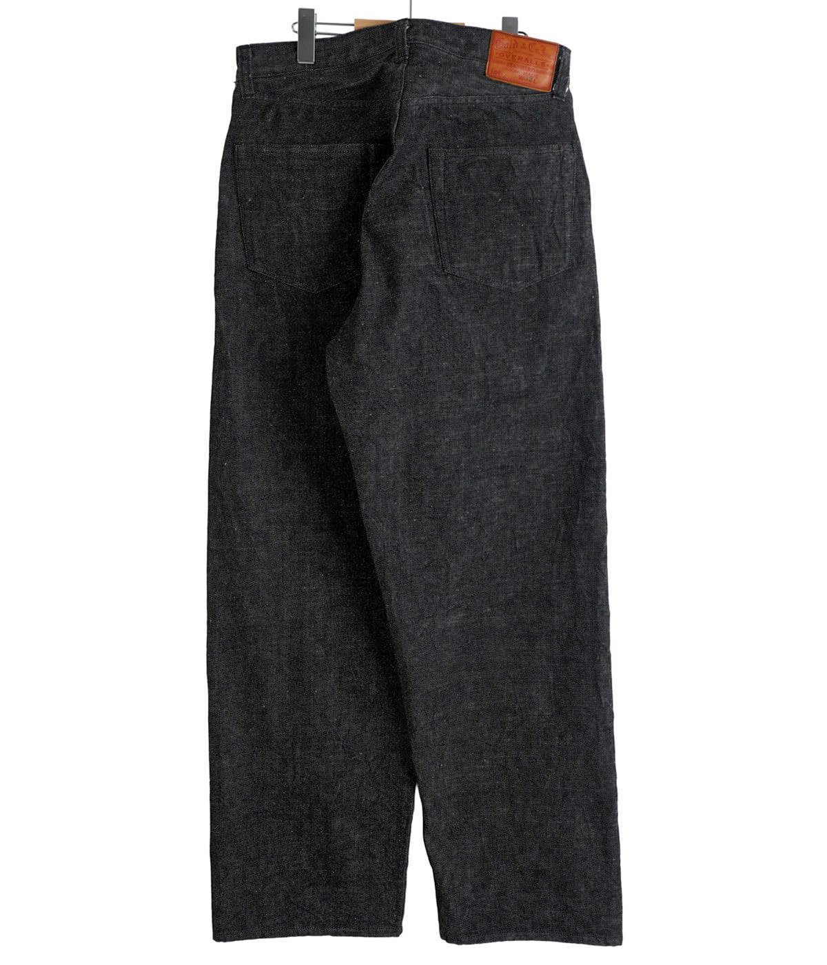 RECYCLED WASTE SUVIN COTTON YARN 14oz DENIM 5POCKET WIDE PANTS RECYCLED WASTE SUVIN COTTON YARN 14oz DENIM 5POCKET WIDE PANTS