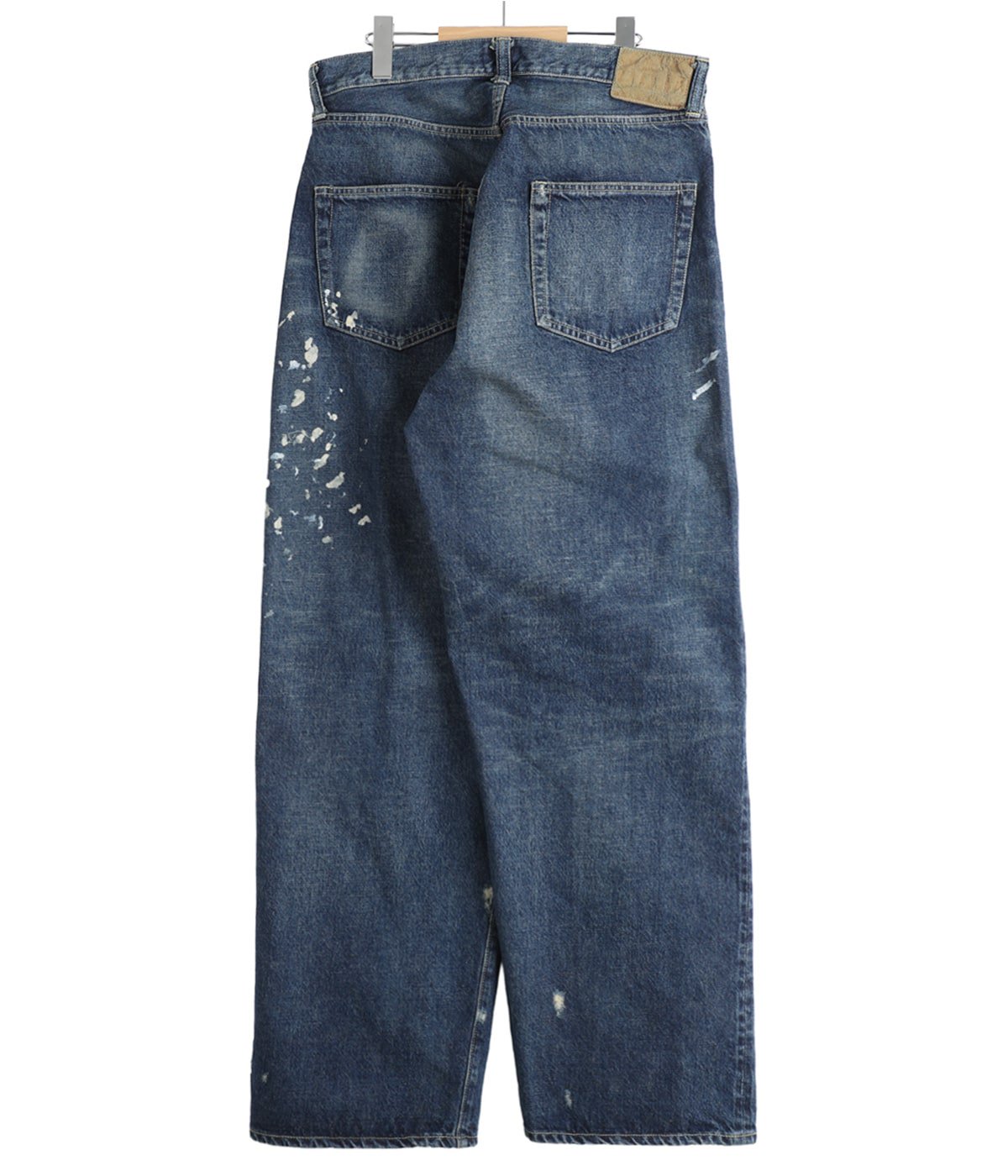 RECYCLED WASTE SUVIN COTTON YARN 14oz DENIM 5POCKET WIDE PANTS