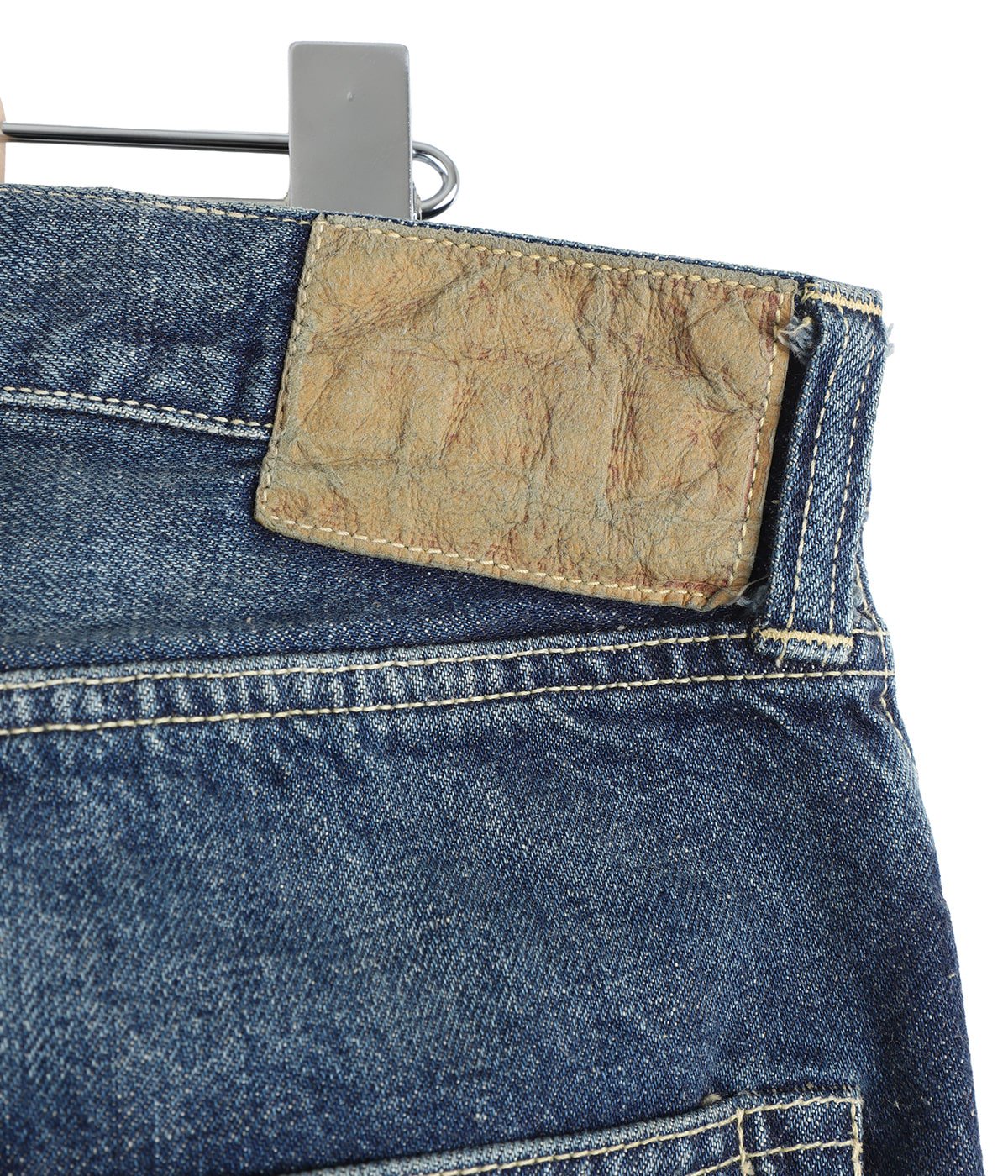 RECYCLED WASTE SUVIN COTTON YARN 14oz DENIM 5POCKET WIDE PANTS