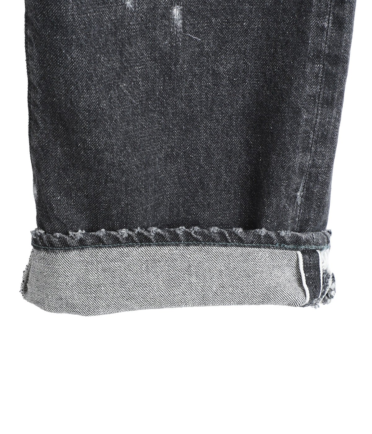 RECYCLED WASTE SUVIN COTTON YARN 14oz DENIM 5POCKET STRAIGHT PANTS
