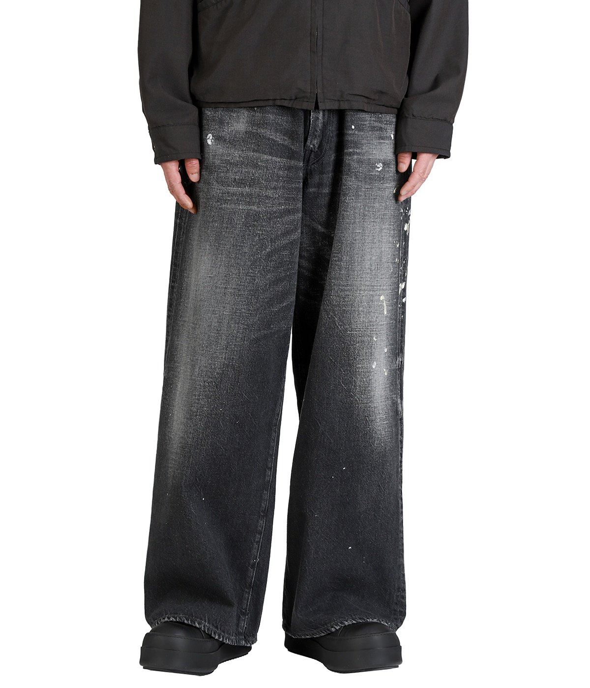 RECYCLED WASTE SUVIN COTTON YARN 11.5oz DENIM 5POCKET BAGGY PANTS