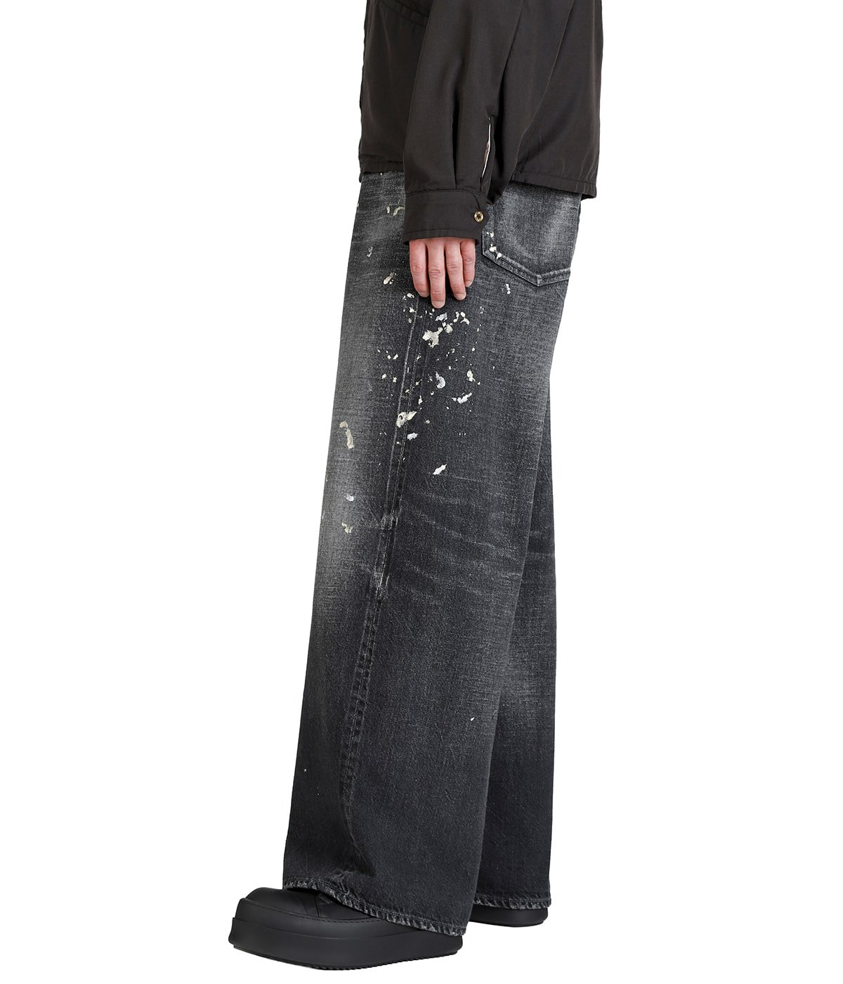 RECYCLED WASTE SUVIN COTTON YARN 11.5oz DENIM 5POCKET BAGGY PANTS