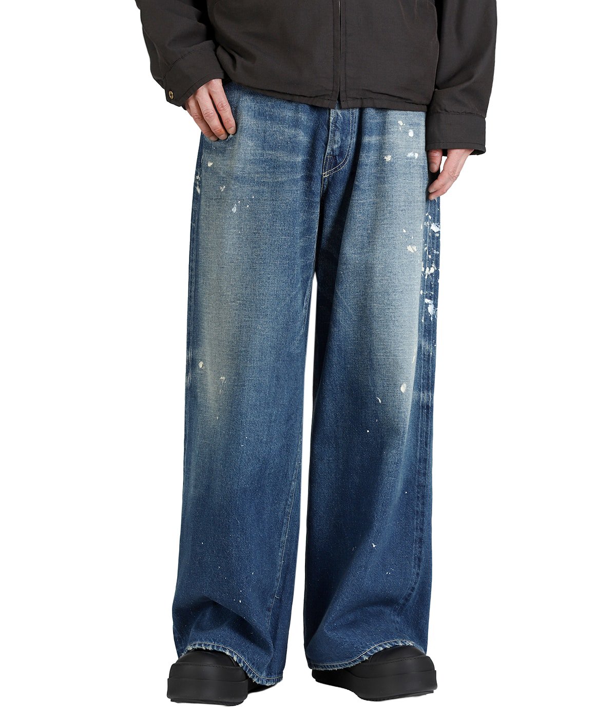 RECYCLED WASTE SUVIN COTTON YARN 11.5oz DENIM 5POCKET BAGGY PANTS