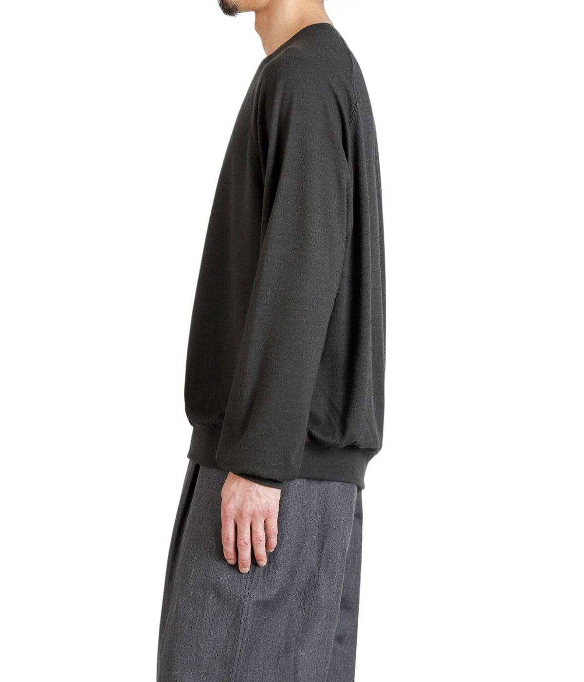 Super 140s WASHBLE WOOL RAGLAN CREW NECK SHIRT | GOLD(ゴールド