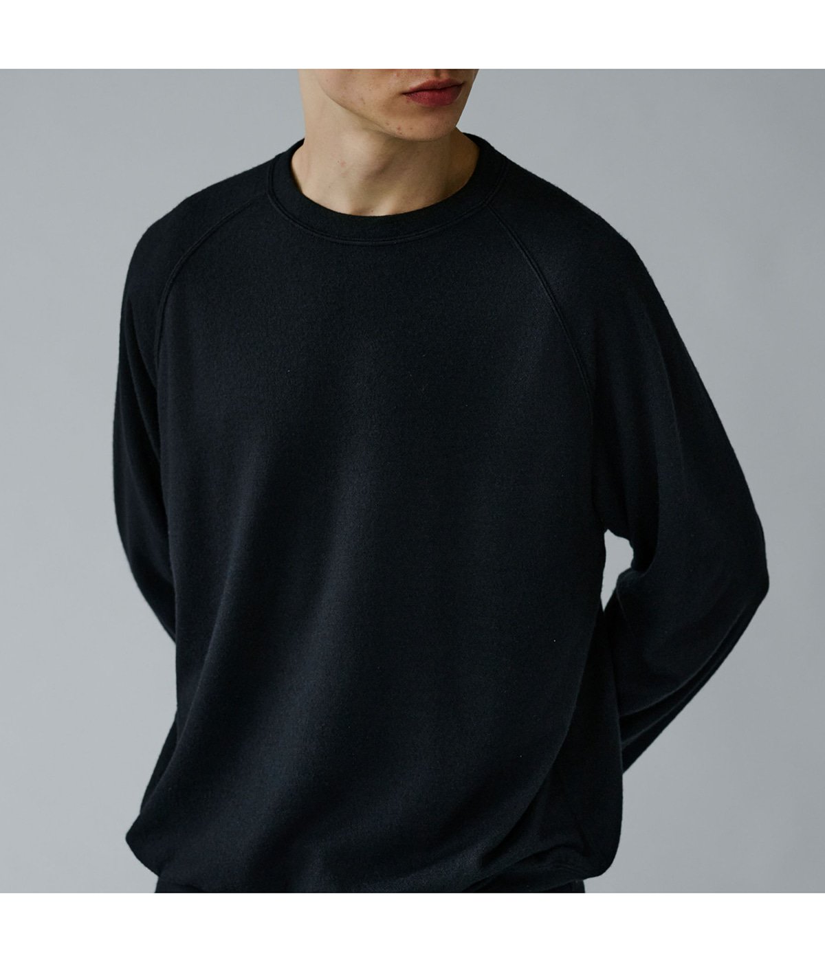 Super 140s WASHBLE WOOL RAGLAN CREW NECK SHIRT | GOLD(ゴールド