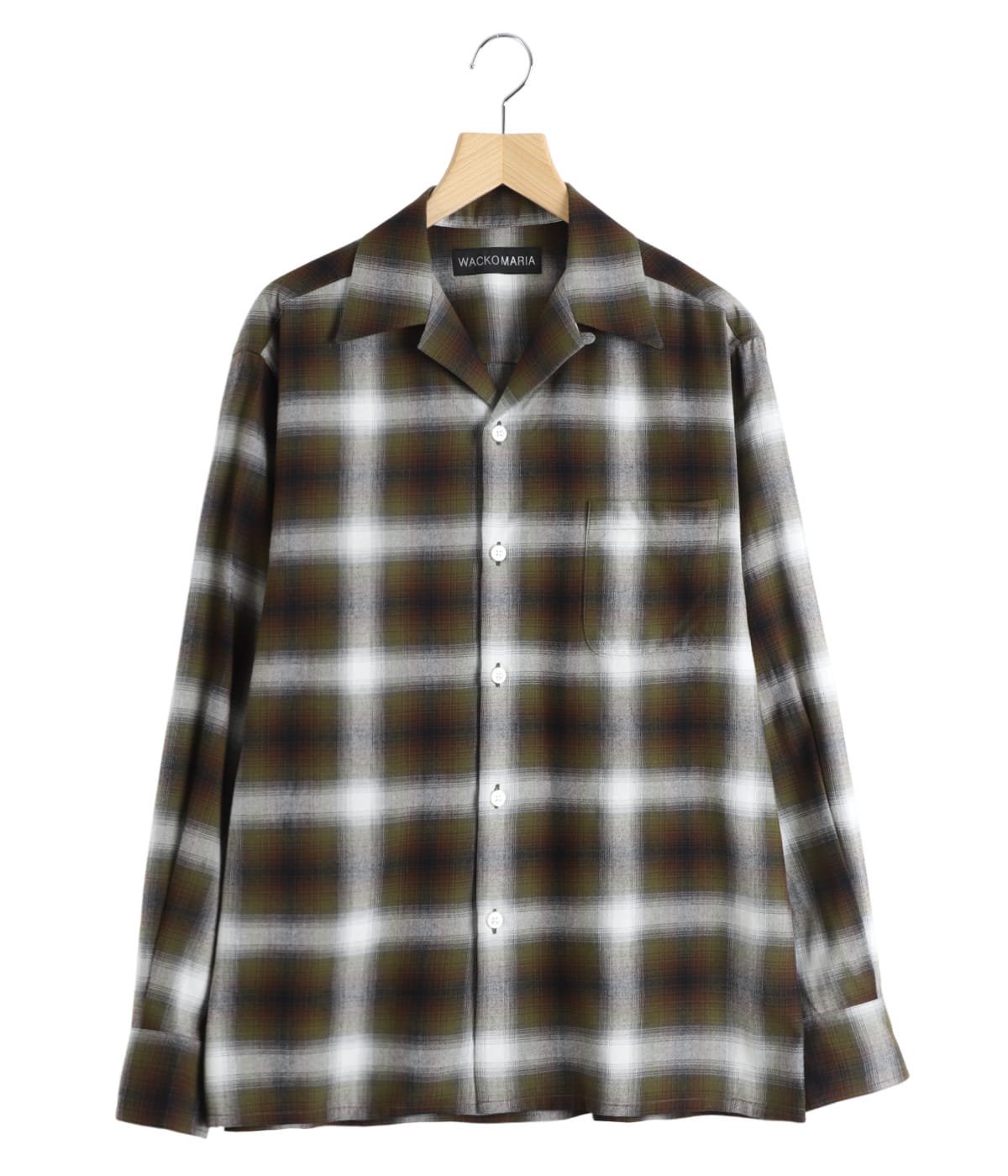 ワコマリア オンブレシャツ WACKO MARIA (ワコマリア) OMBRE CHECK OPEN COLLAR SHIRT S/S