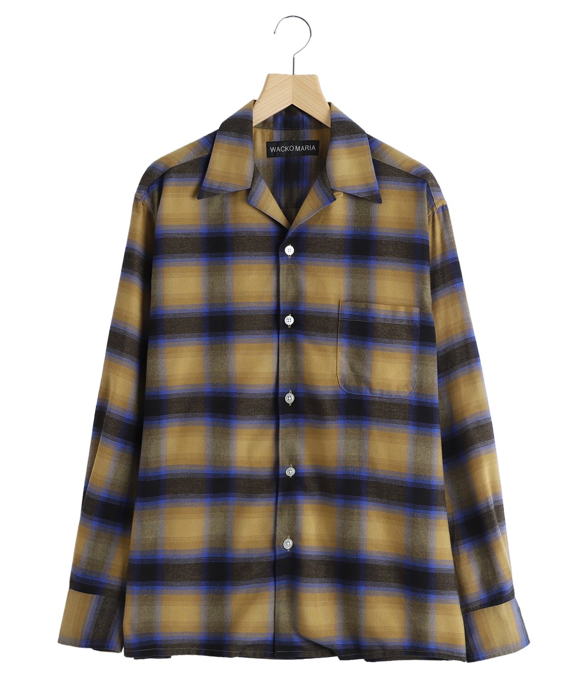 OMBRE CHECK OPEN COLLAR SHIRT L/S ( TYPE-2 ) | WACKO MARIA