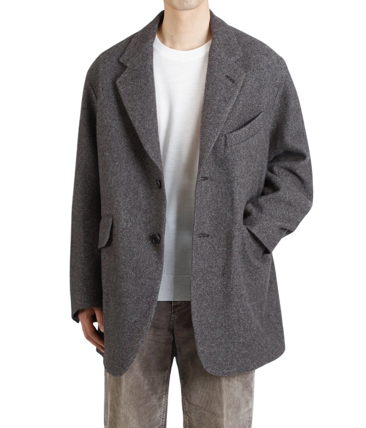 ジャケット・アウター 19aw URU wool over jacket WOOL LIGHT TWEED - OVER JACKET | URU(ウル) / アウター スーツ