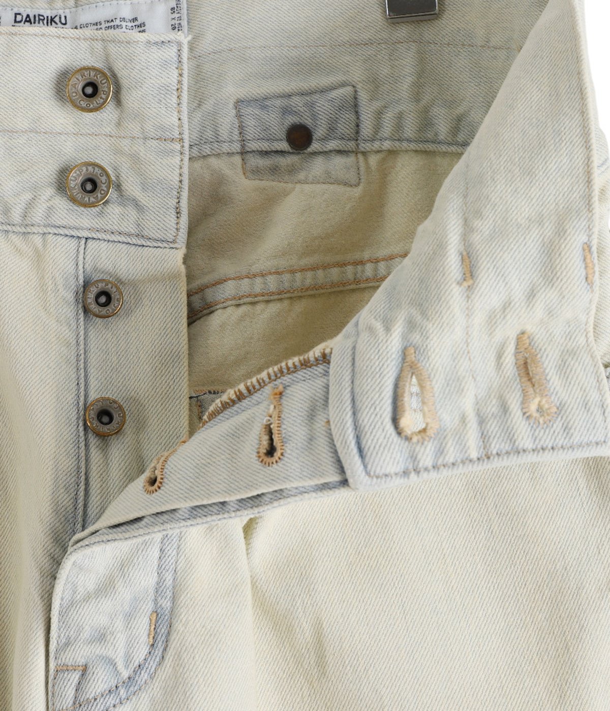 Ice Wash“ W-Velt Wide Denim Pants | DAIRIKU(ダイリク