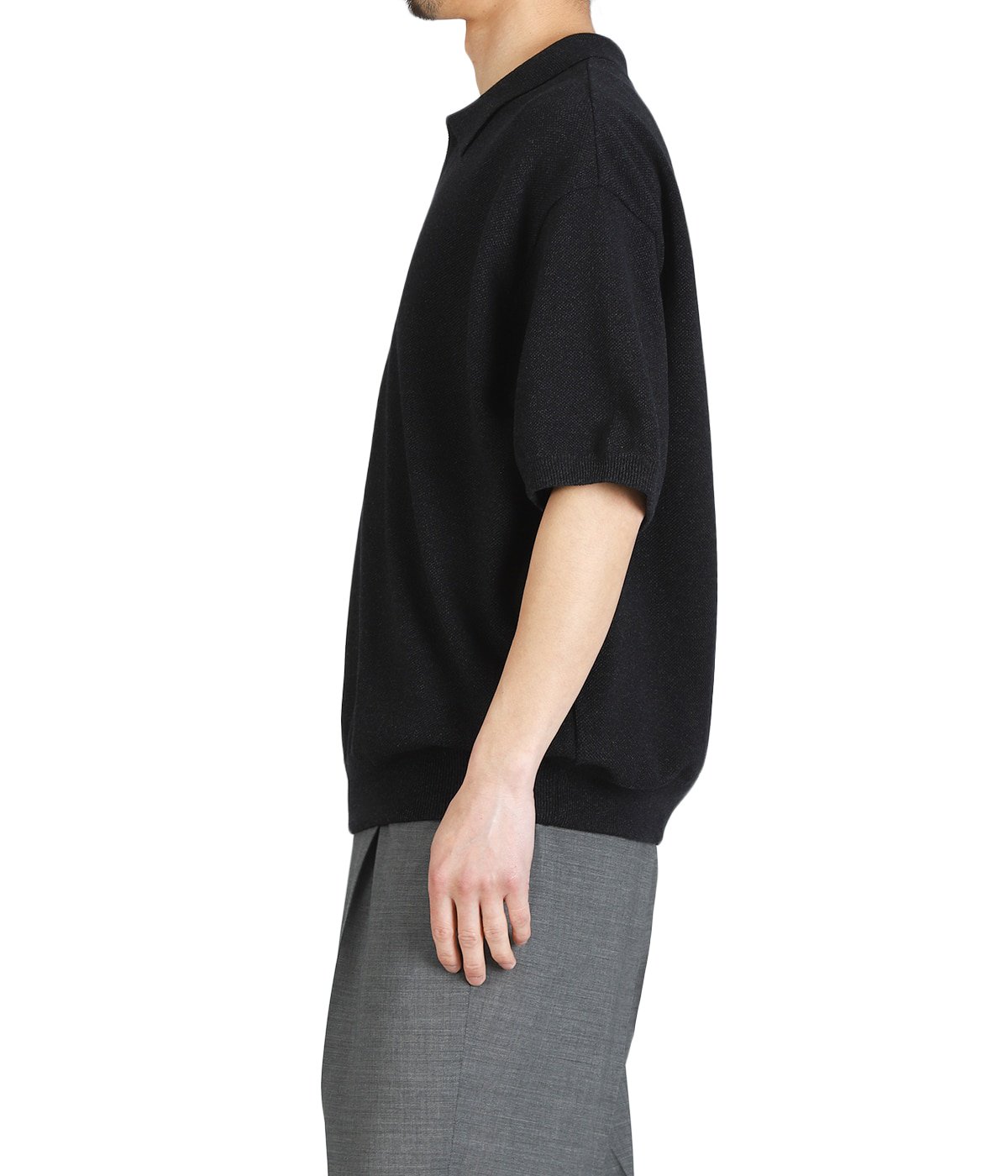 crepuscule Moss Stitch Skipper ブラック サイズ2 crepuscule (クレプスキュール) Co/Ra Moss Stitch Skipper / コットン
