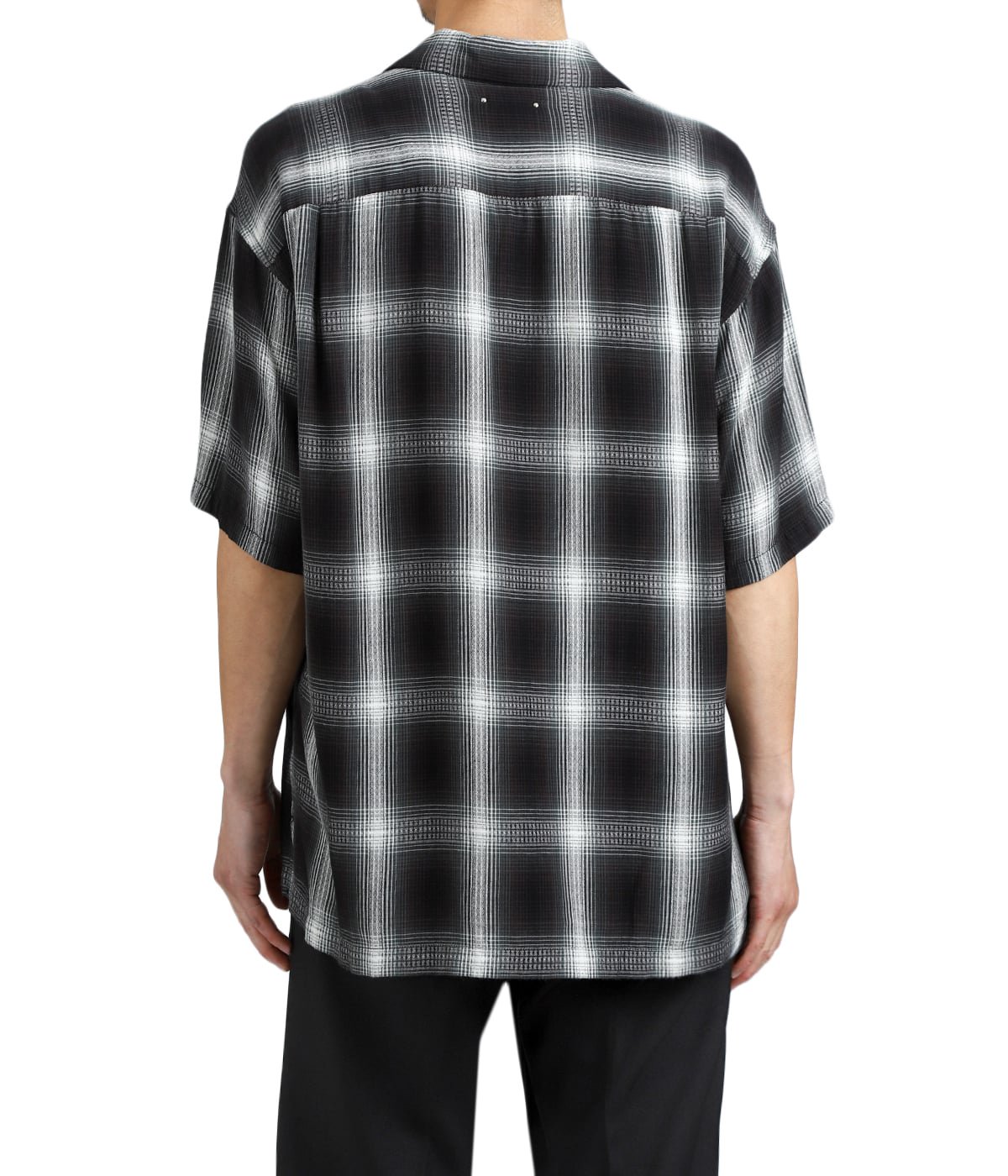 Rayon Dobby Plaid S.S Open Collar SH | MINEDENIM(マインデニム