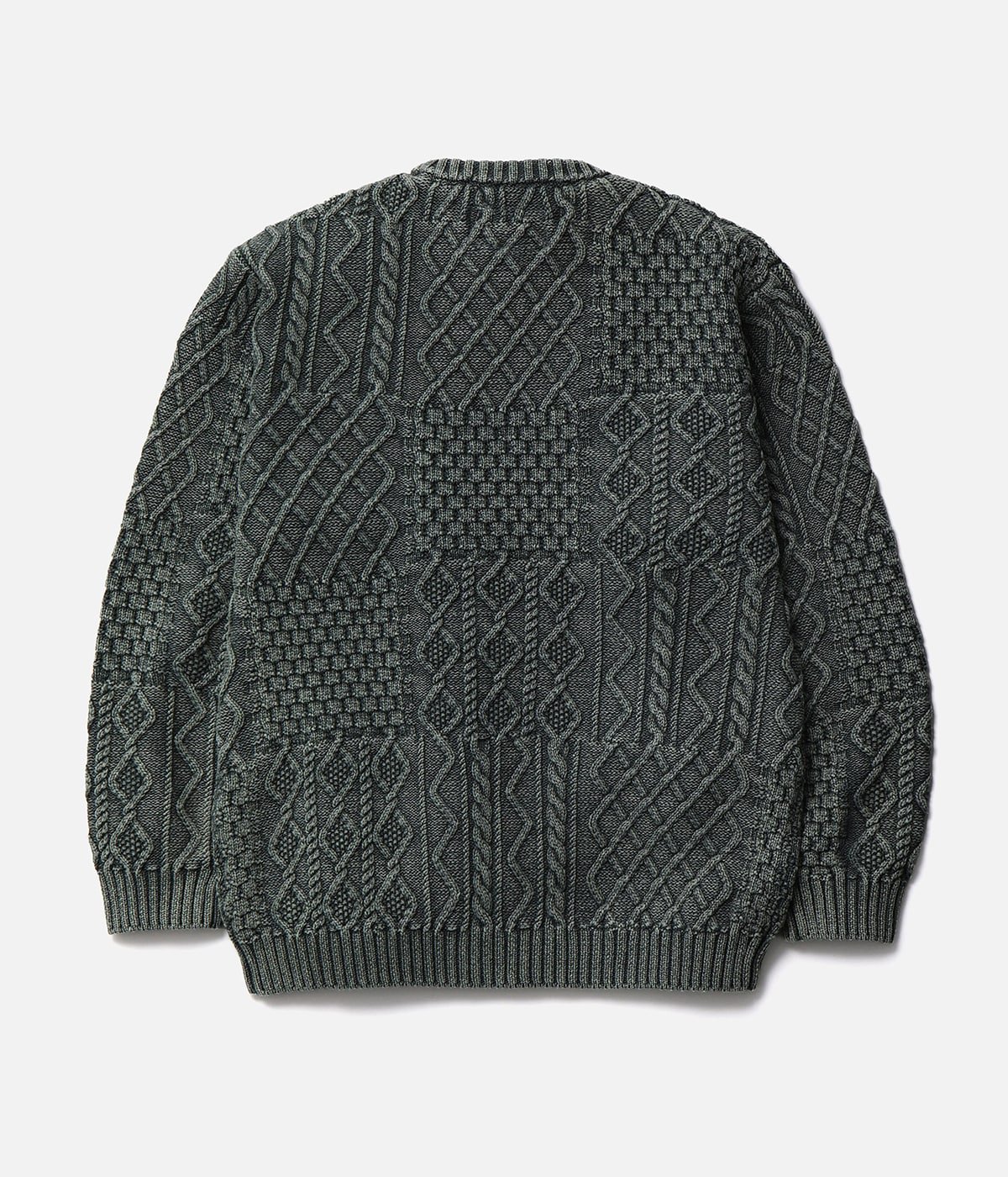 WASHED BLOCK CABLE SWEATER | NEIGHBORHOOD(ネイバーフッド