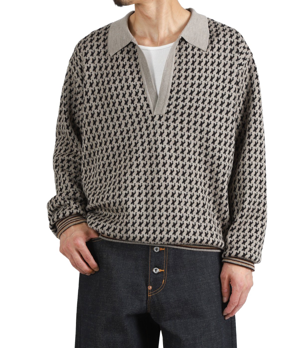 JACQUARD KNIT POLO | SUGARHILL(シュガーヒル) / トップス ポロシャツ