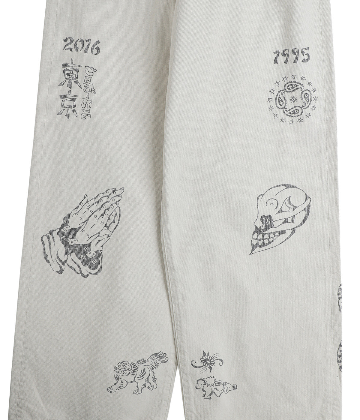 ら*様 TATTOO FLASH PRINT MODERN WIDE CUT サ TATTOO FLASH PRINT MODERN DENIM WIDE CUT | SUGARHILL(シュガーヒル