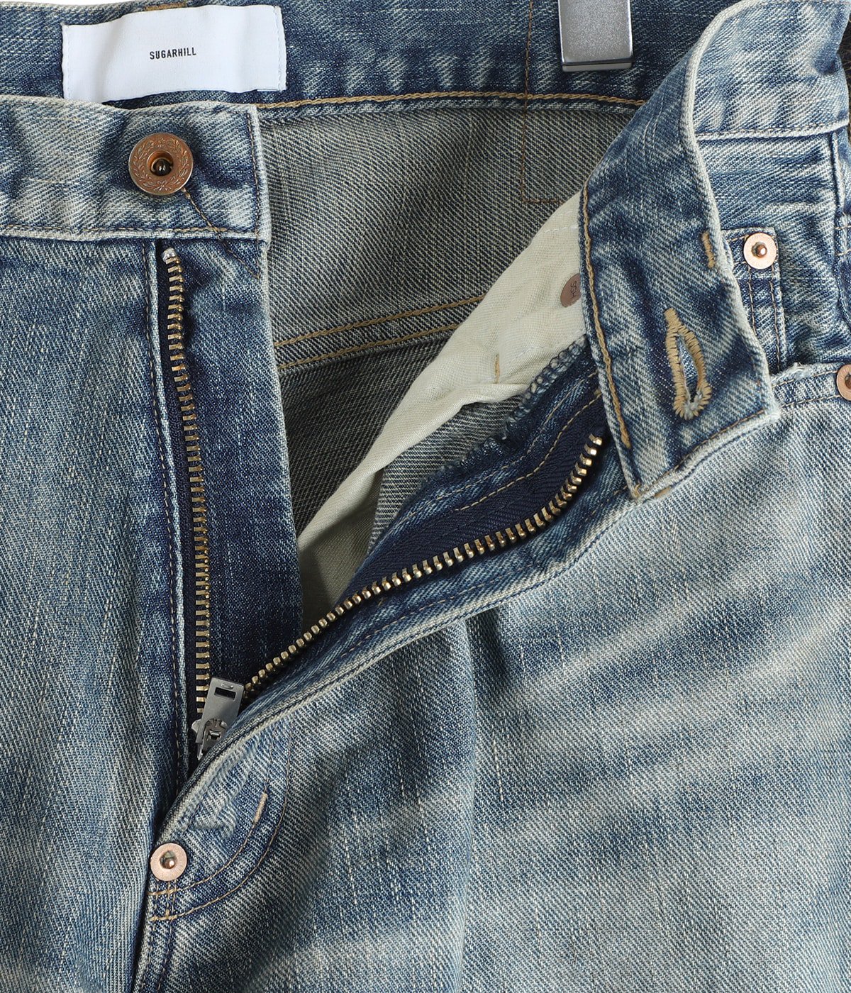 DESTRESSED MODERN DENIM WIDE CUT | SUGARHILL(シュガーヒル