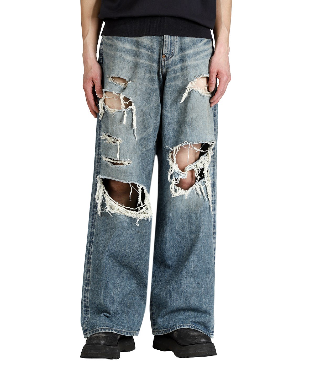 DESTRESSED MODERN DENIM WIDE CUT | SUGARHILL(シュガーヒル