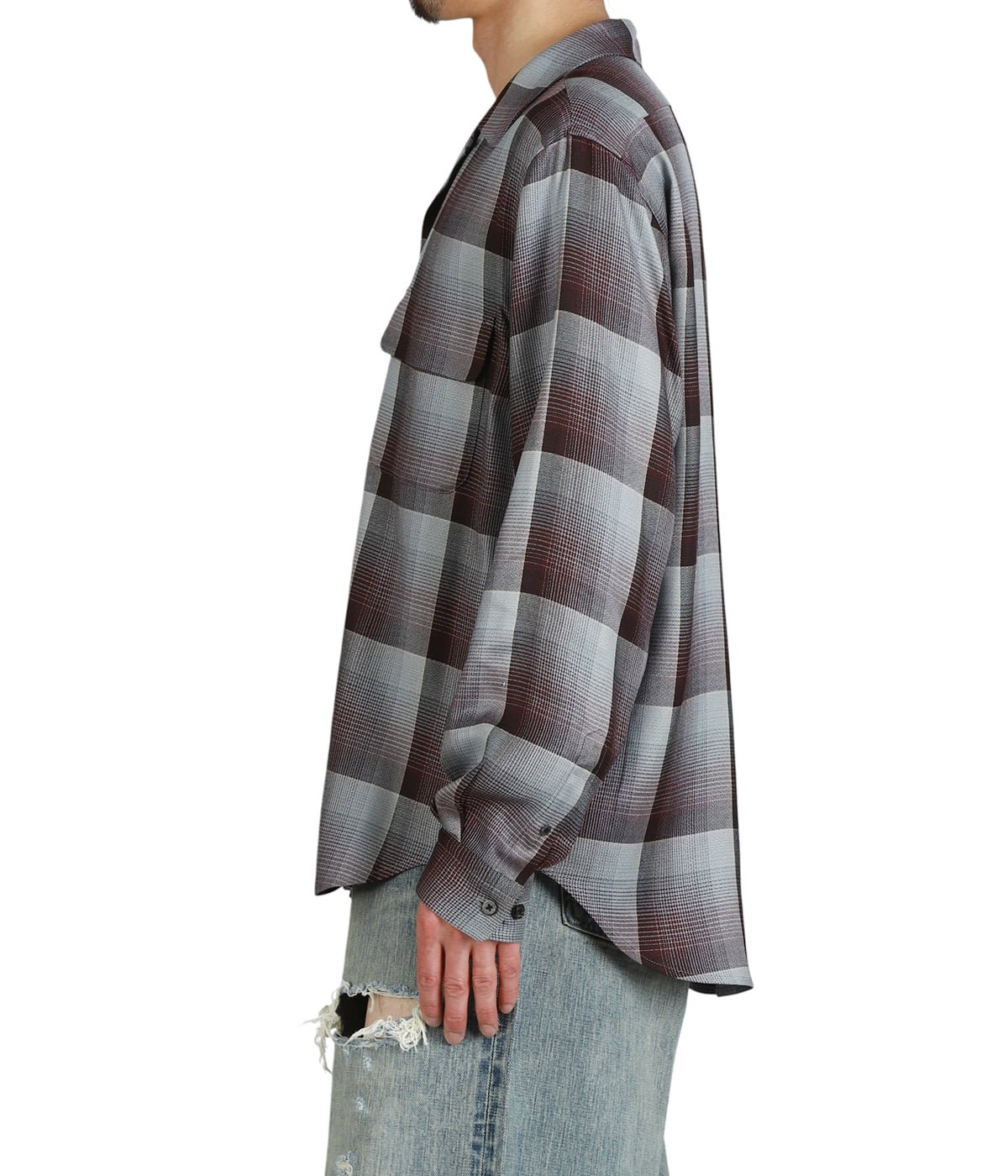 OMBRE OPEN COLLAR SHIRT | SUGARHILL(シュガーヒル) / トップス 長袖