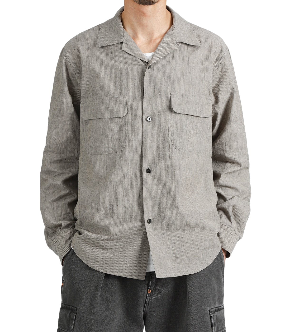 LINEN OPEN-COLLOR SHIRT | SUGARHILL(シュガーヒル) / トップス 長袖