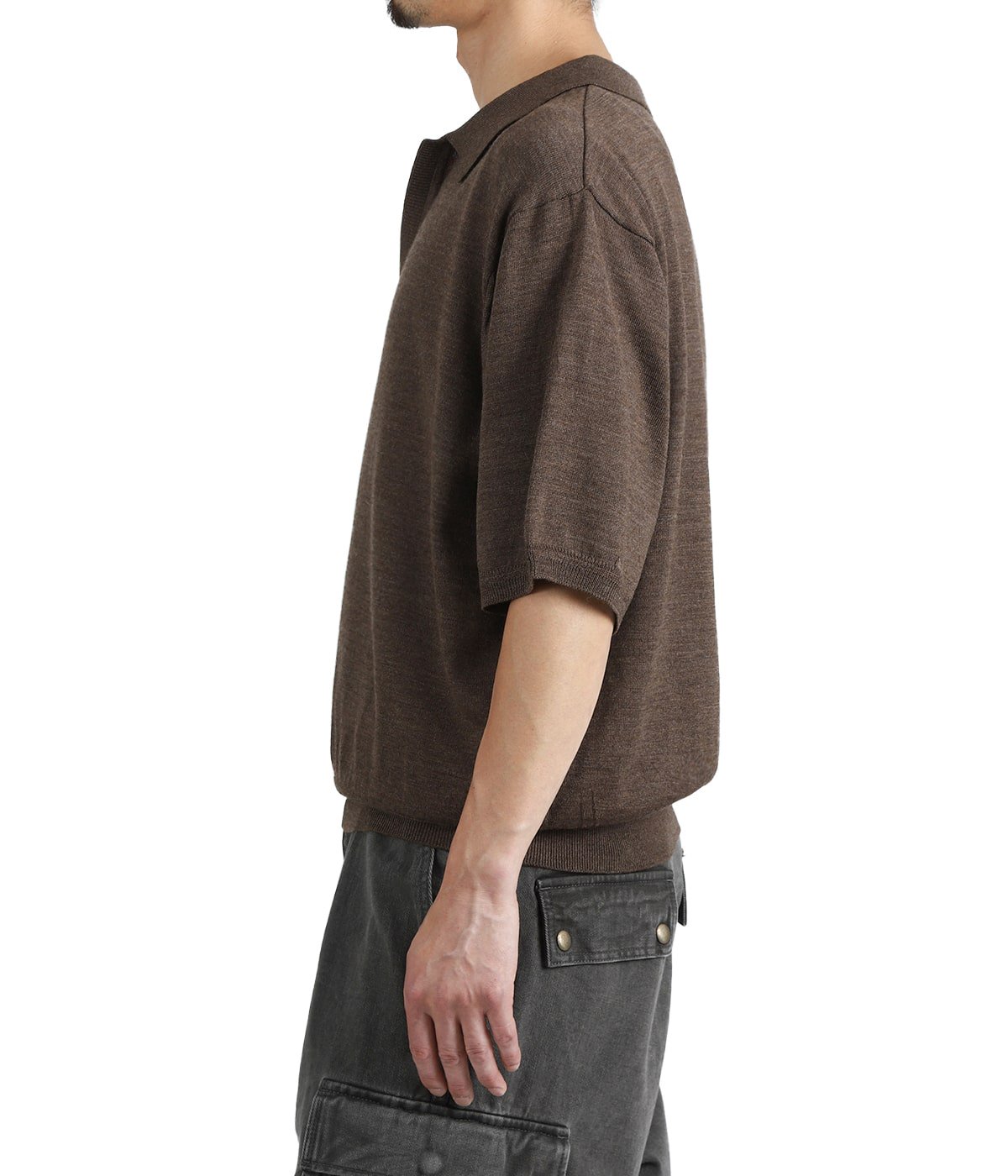 WOOL KNIT HALF SLEEVE POLO | SUGARHILL(シュガーヒル) / トップス