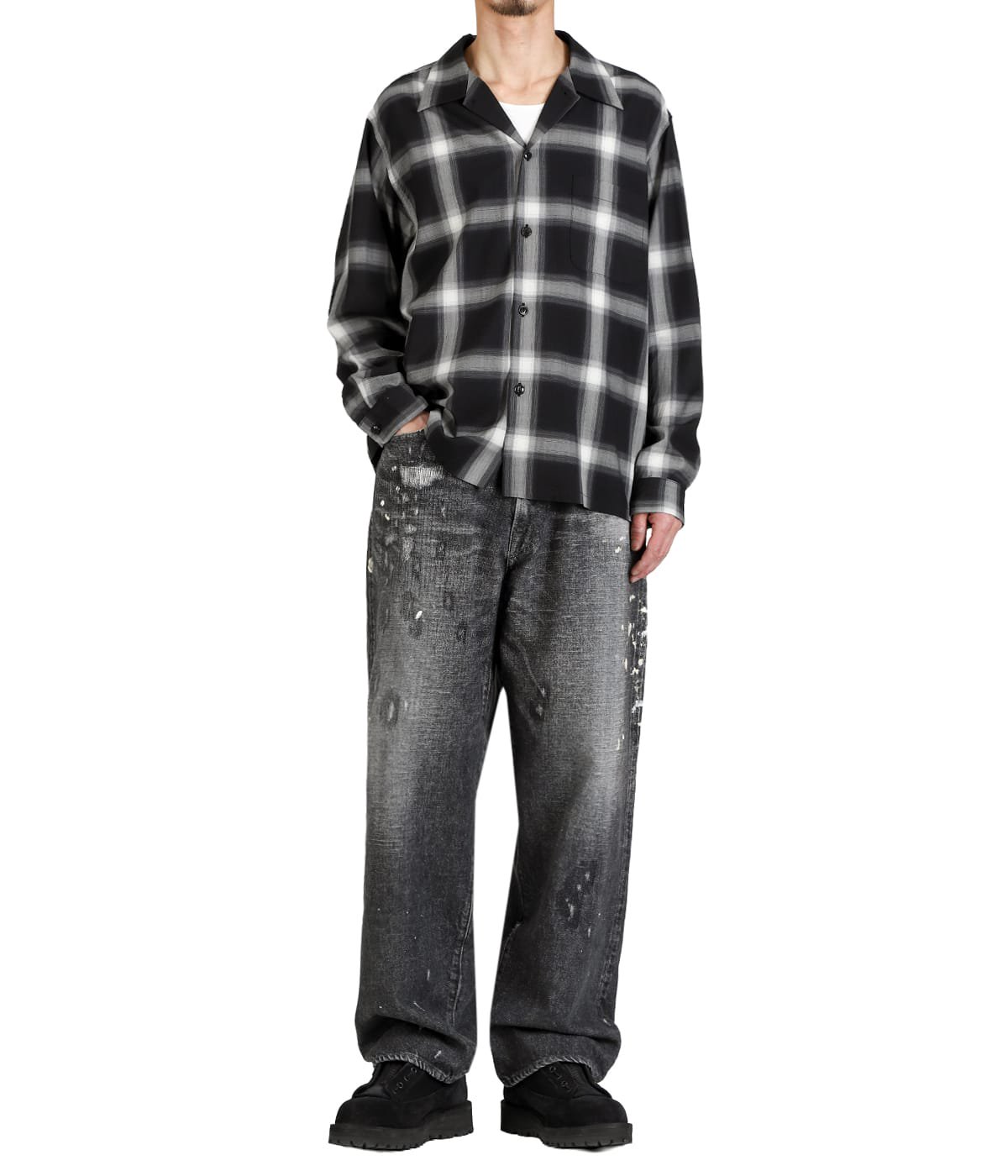 WOOL Super140s TROPICAL OPEN SHIRT | GOLD(ゴールド) / トップス