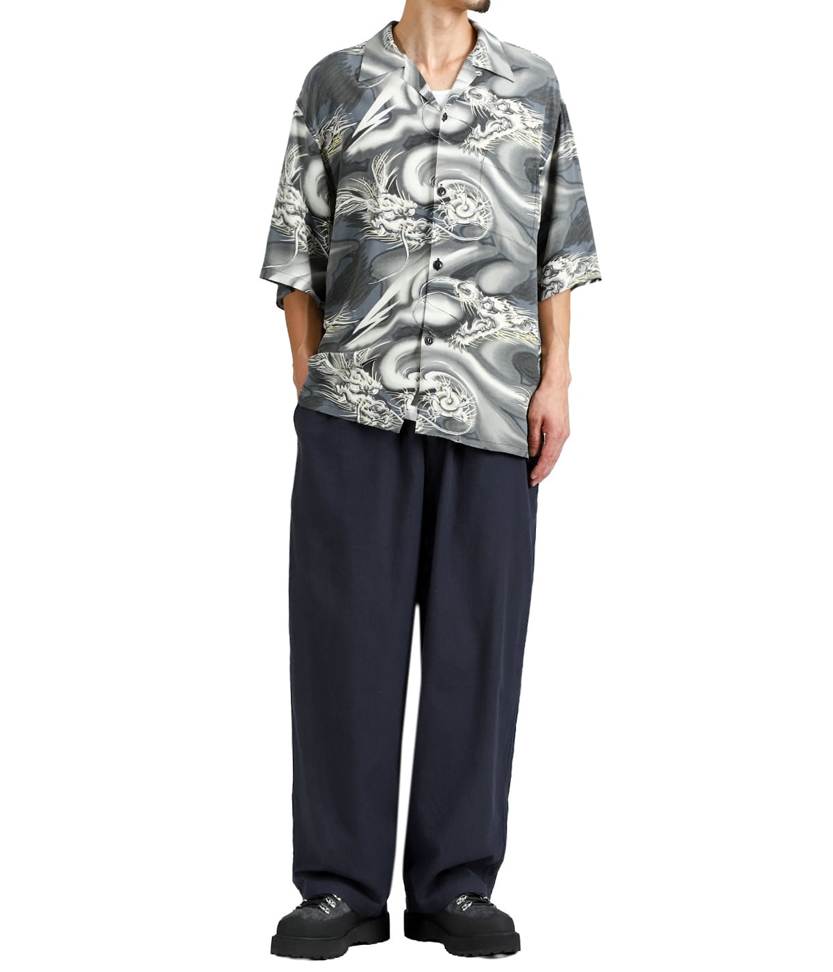 ALOHA SHIRT DRAGON | GOLD(ゴールド) / トップス 半袖シャツ (メンズ