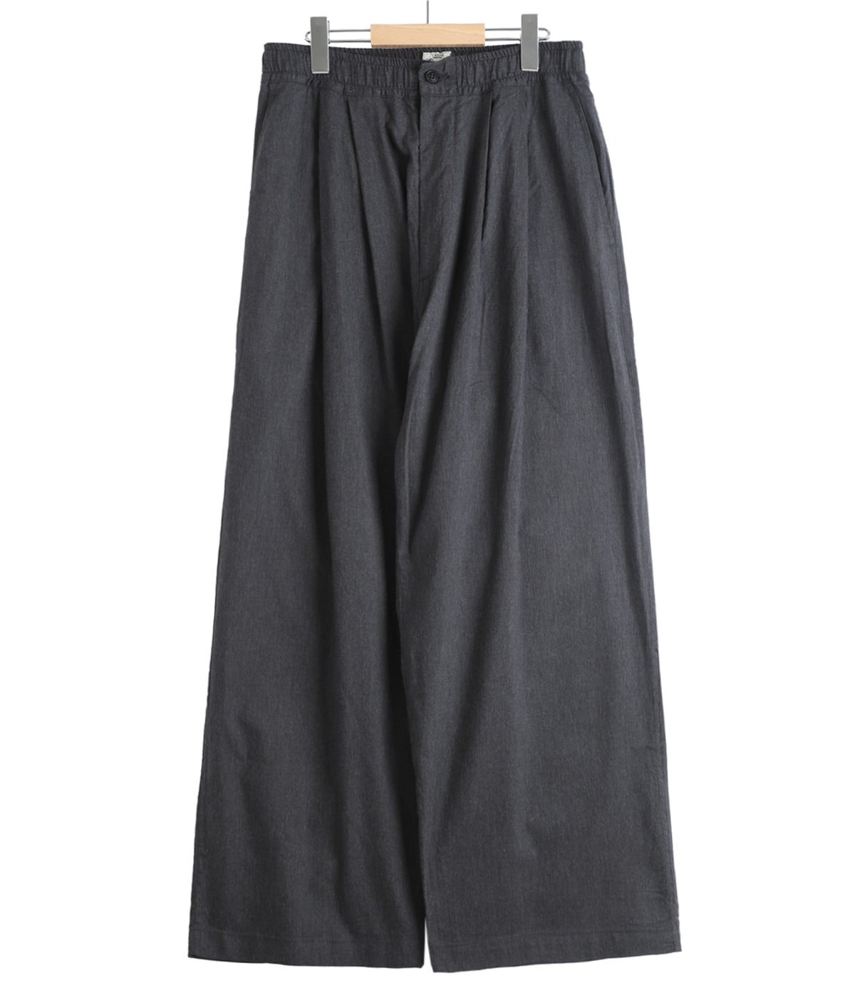 COTTON / SILK NEL 2TUCK WIDE EASY PANTS | GOLD(ゴールド) / パンツ 