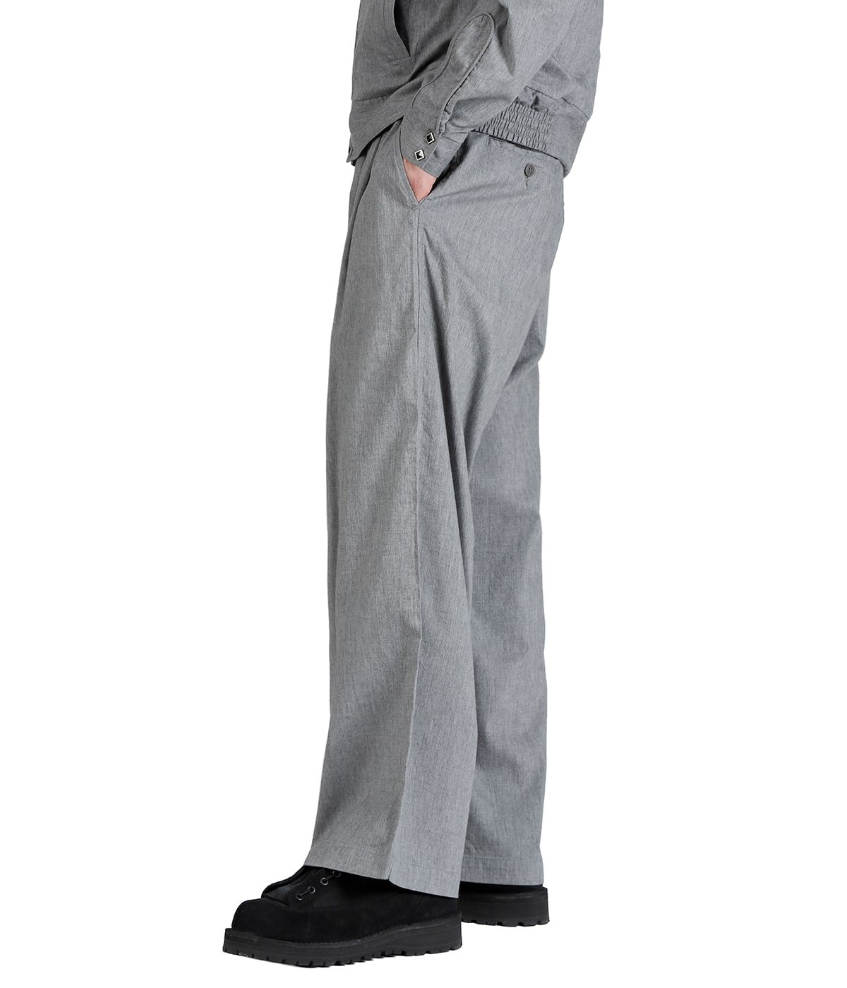 COTTON / SILK NEL 2TUCK WIDE EASY PANTS | GOLD(ゴールド) / パンツ