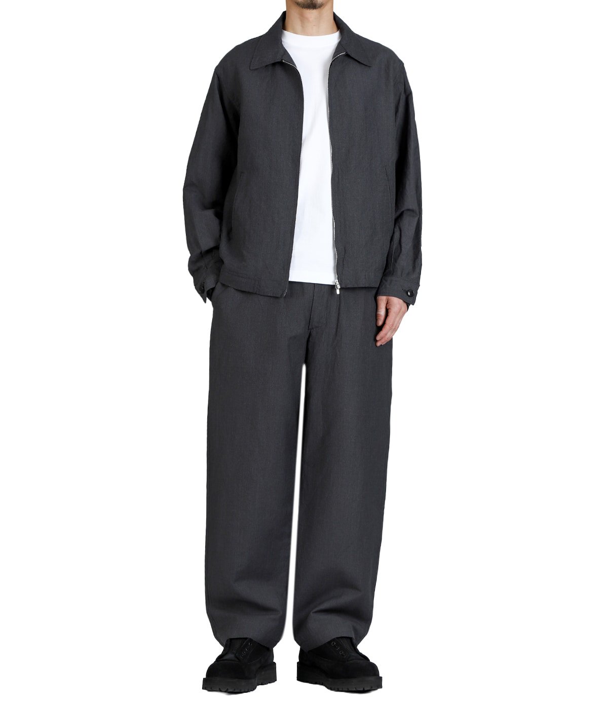 LINEN / WOOL TROPICAL EASY PANTS | GOLD(ゴールド) / パンツ