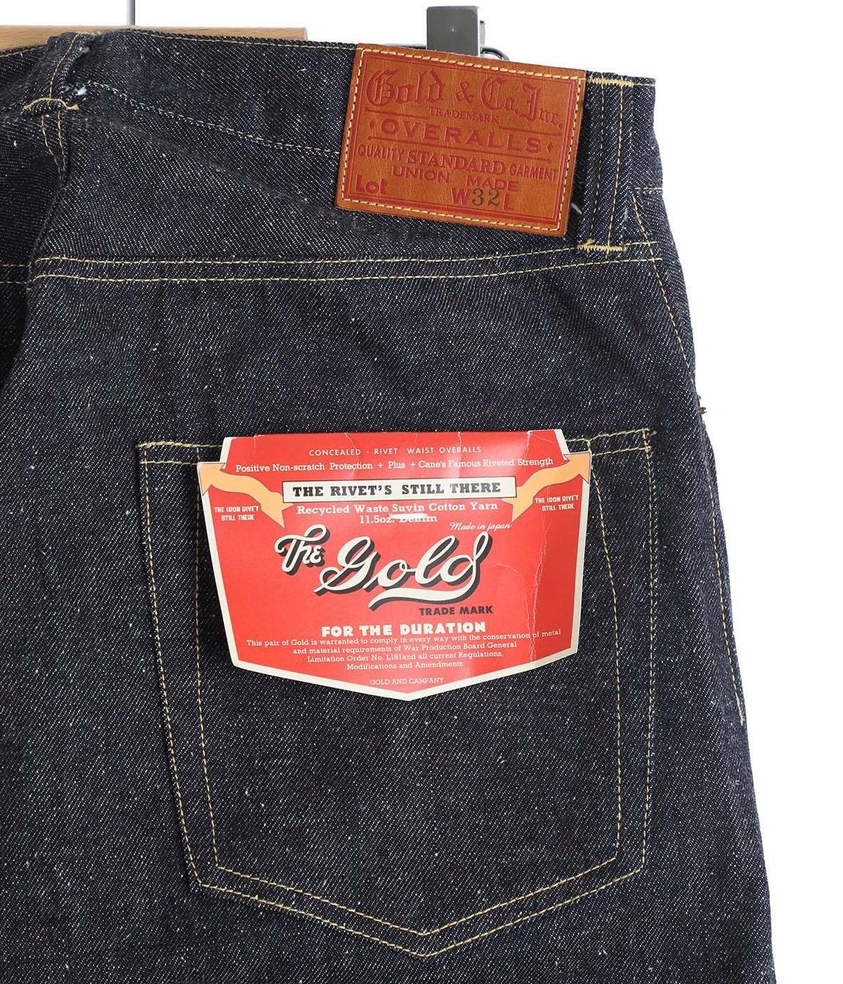 RECYCLED SUVIN COTTON YARAN 11.5oz DENIM 5POCKET WIDE PANTS WWⅡ