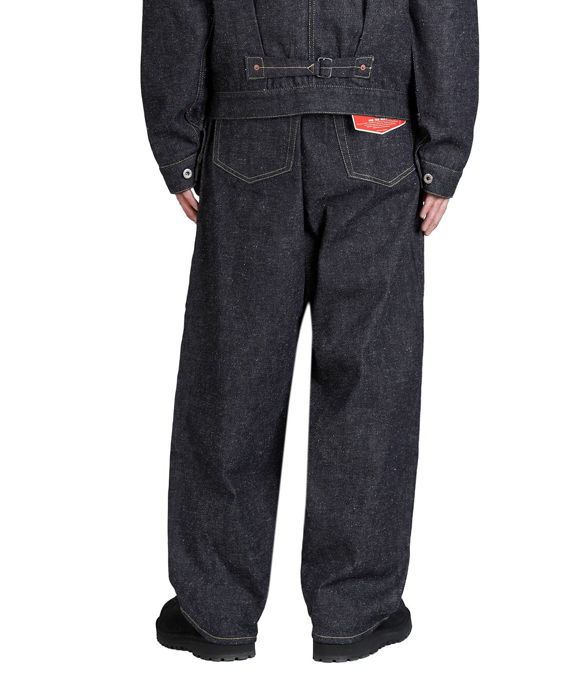 RECYCLED SUVIN COTTON YARAN 11.5oz DENIM 5POCKET WIDE PANTS WWⅡ