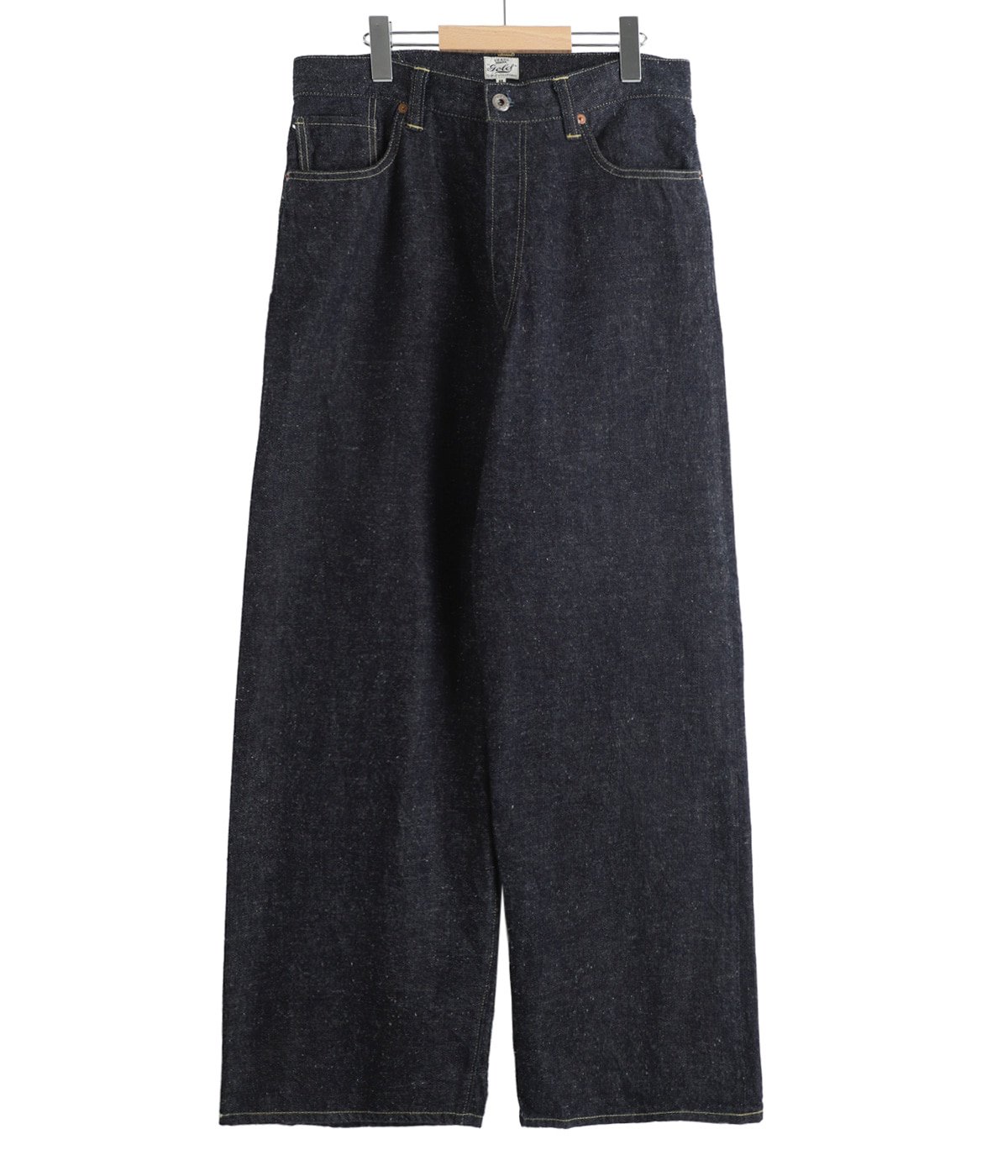RECYCLED SUVIN COTTON YARAN 11.5oz DENIM 5POCKET WIDE PANTS WWⅡ