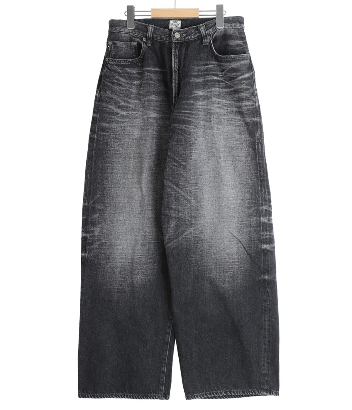 RECYCLED SUVIN COTTON YARN 11.5oz DENIM 5POCKET WIDE PANTS VINTAGE