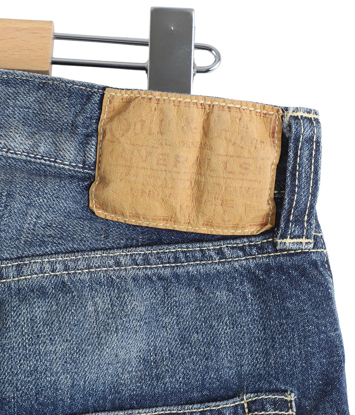 RECYCLED SUVIN COTTON YARN 11.5oz DENIM 5POCKET WIDE PANTS VINTAGE