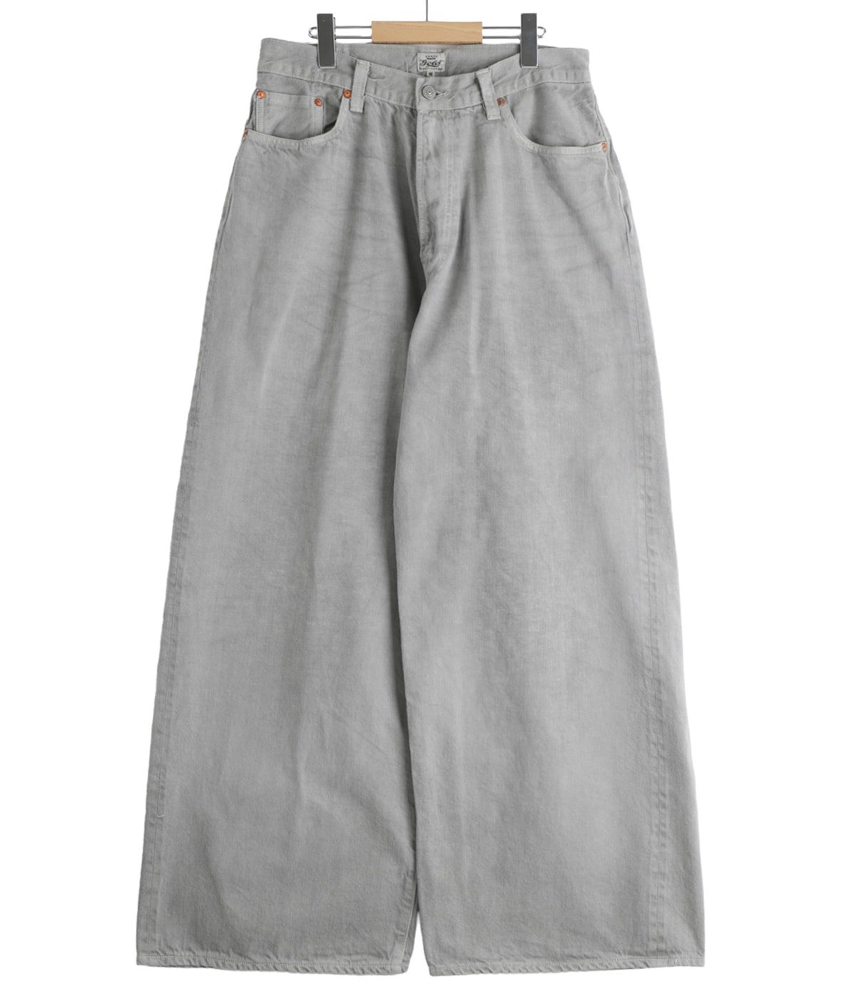 RECYCLED SUVIN COTTON YARN 11.5oz DENIM 5POCKET BAGGY PANTS