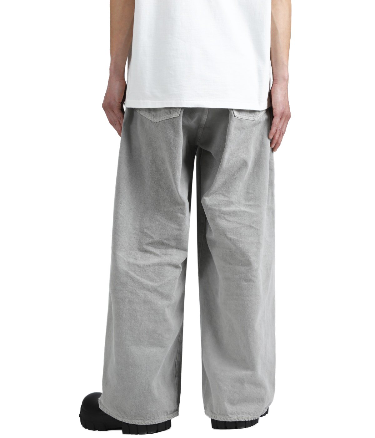 RECYCLED SUVIN COTTON YARN 11.5oz DENIM 5POCKET BAGGY PANTS 