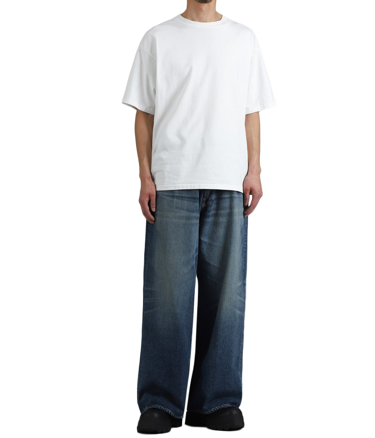 RECYCLED SUVIN COTTON YARN 11.5oz DENIM 5POCKET BAGGY PANTS