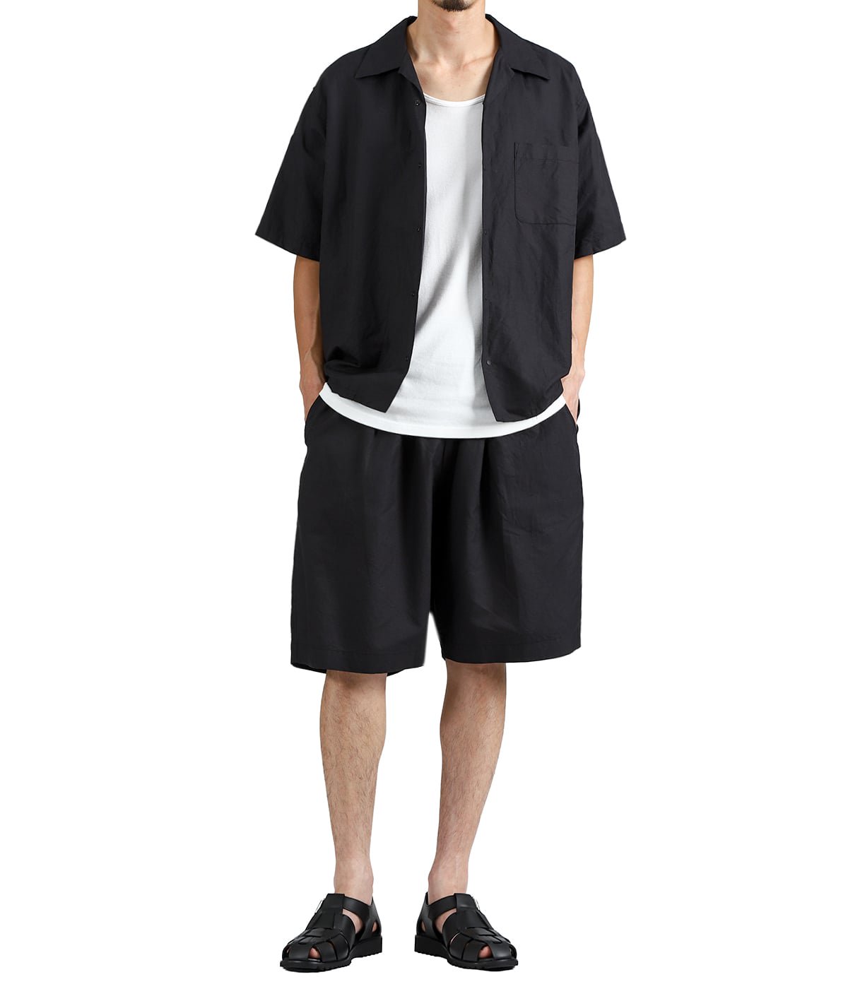 COTTON / RAMIE BROAD EASY SHORTS | GOLD(ゴールド) / パンツ ハーフ