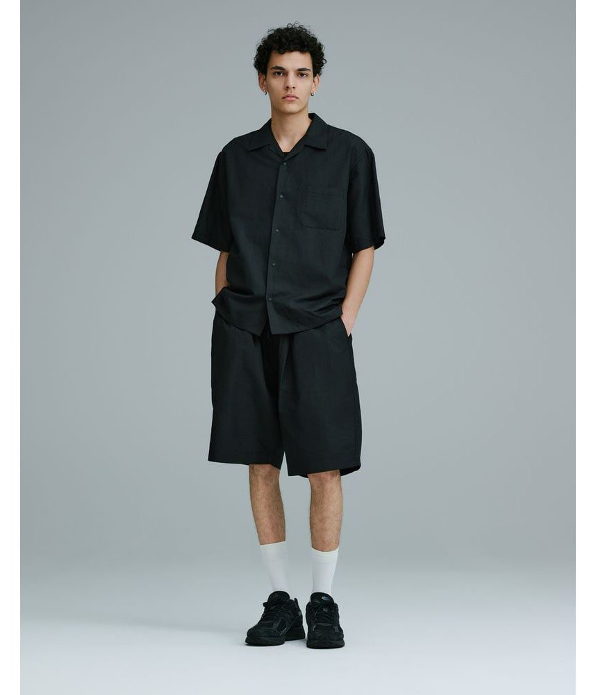 Almeda Club 新品 Shorts ショートパンツ ブラック XL COTTON / RAMIE BROAD EASY SHORTS | GOLD(ゴールド) / パンツ ハーフ