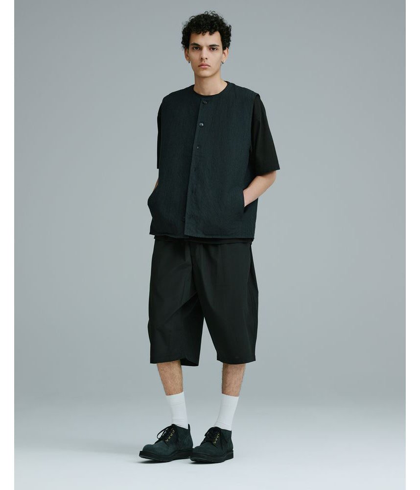 COTTON / NYLON WEATHER CLOTH WIDE SHORTS | GOLD(ゴールド) / パンツ