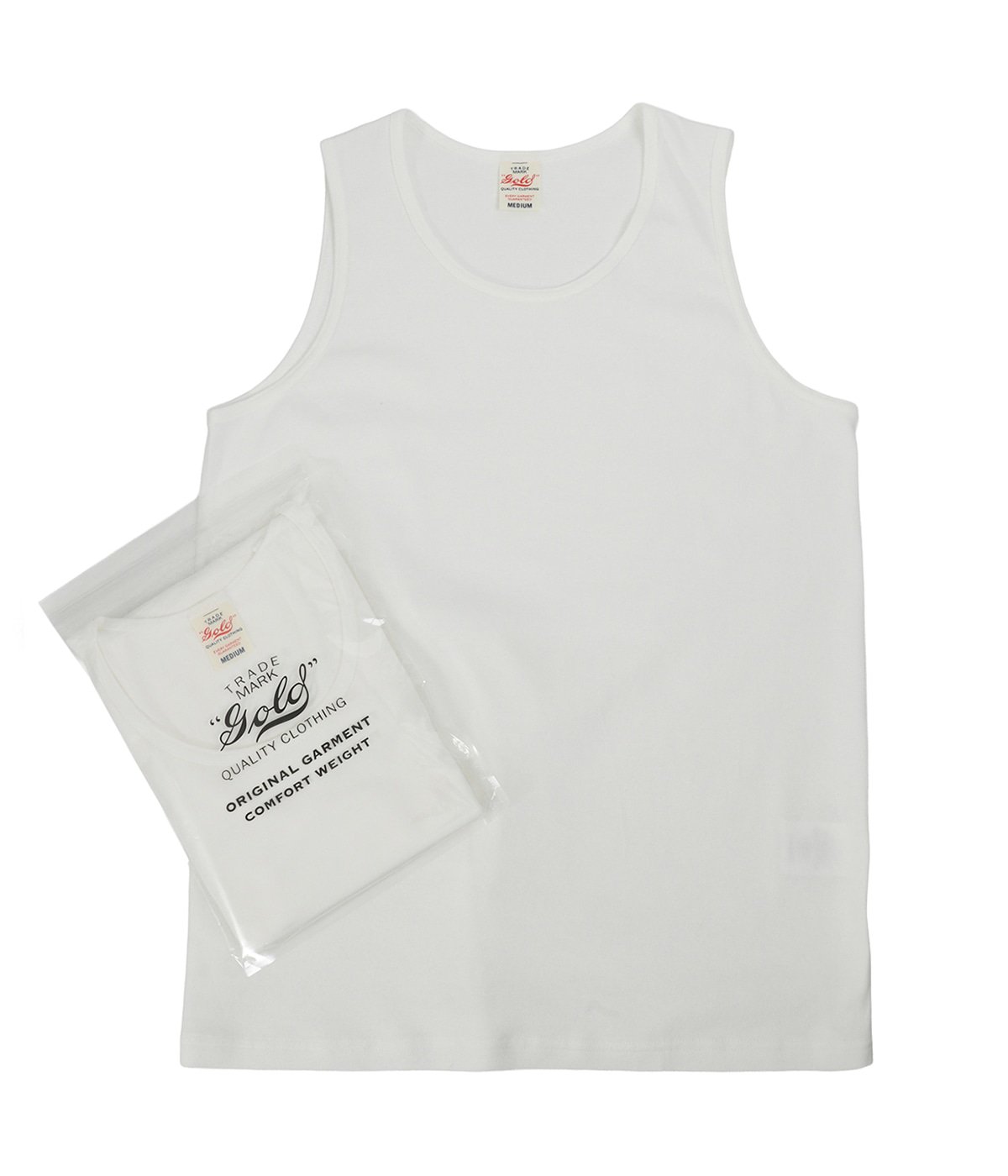30/1 ORGANIC COTTON 1-PACK TANK TOP | GOLD(ゴールド) / トップス